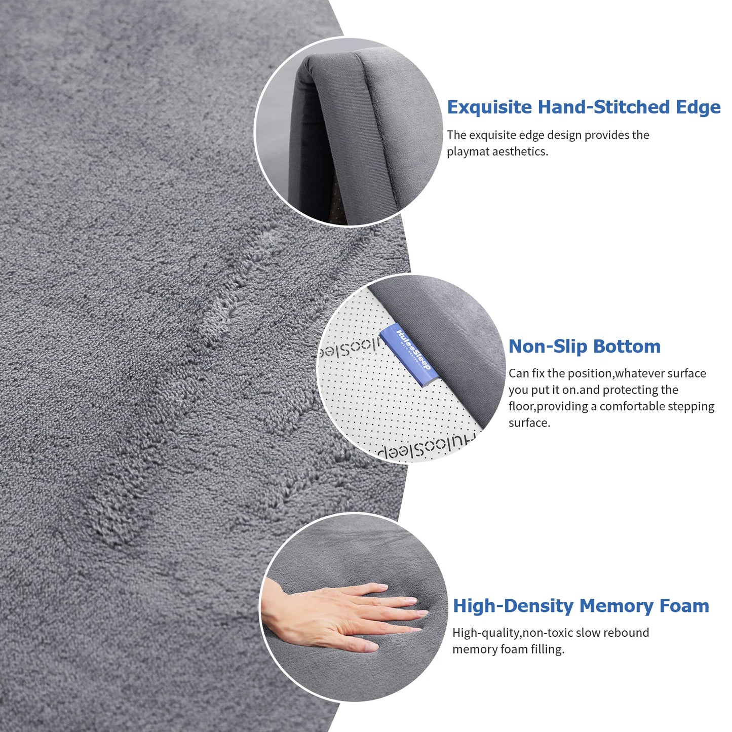 Huloo Sleep Memory Foam Carpet For Floor With Non Slip Backing