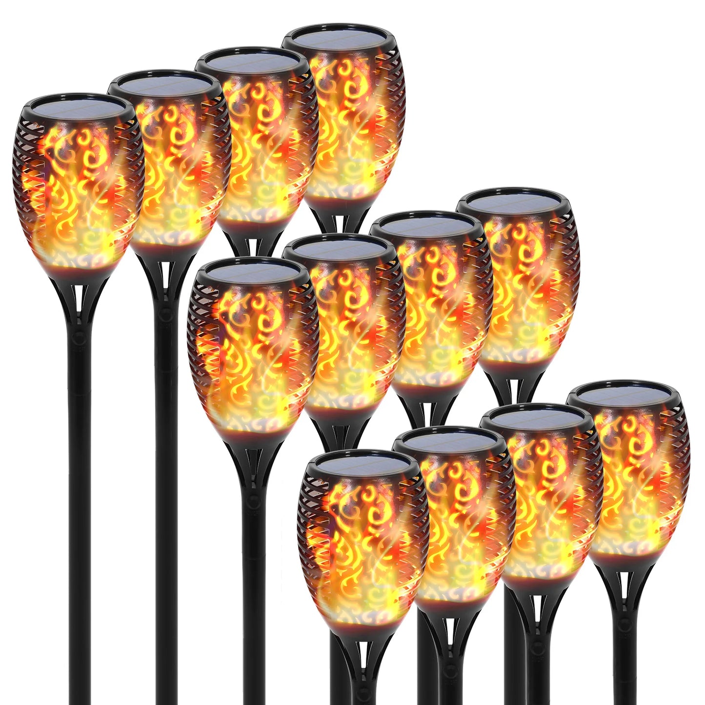 Solar Torch Lights Outdoor 96 LED Waterproof Landscape Pathway