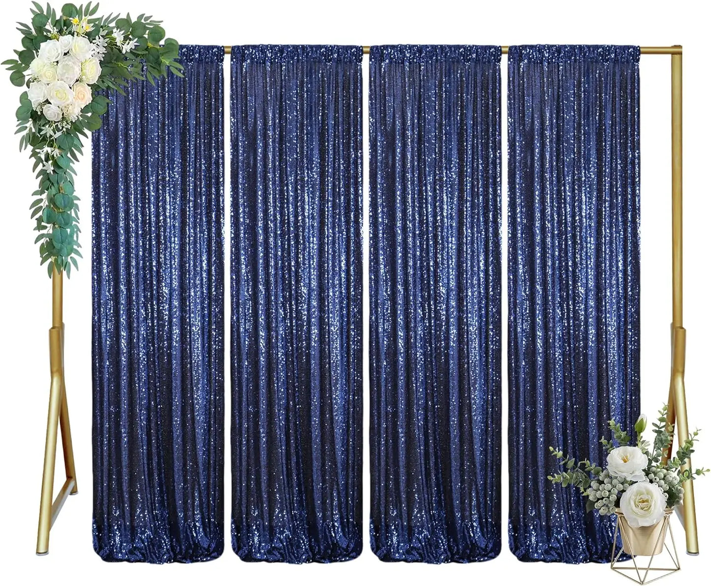 Sequin Backdrop Curtains Panels for Photography and Wedding Events