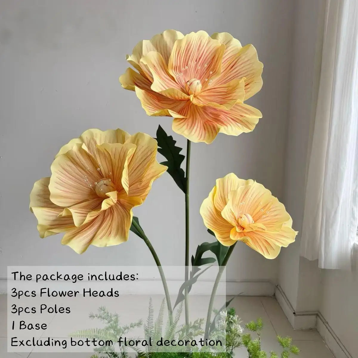EVA Artificial Flower Display With Stand For Wedding And Home Decor