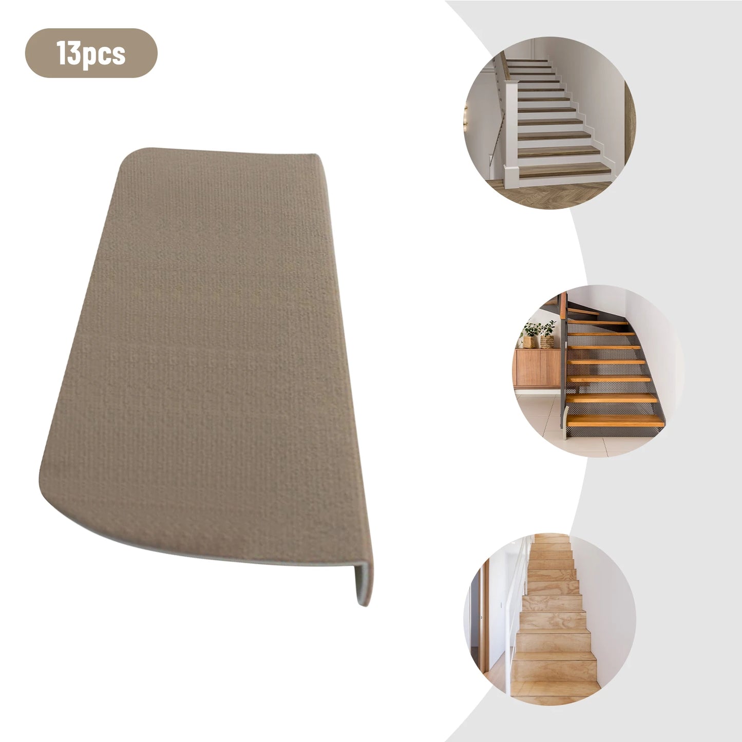 Non Slip Carpet Stair Treads 13 Pieces Indoor Safety Covers