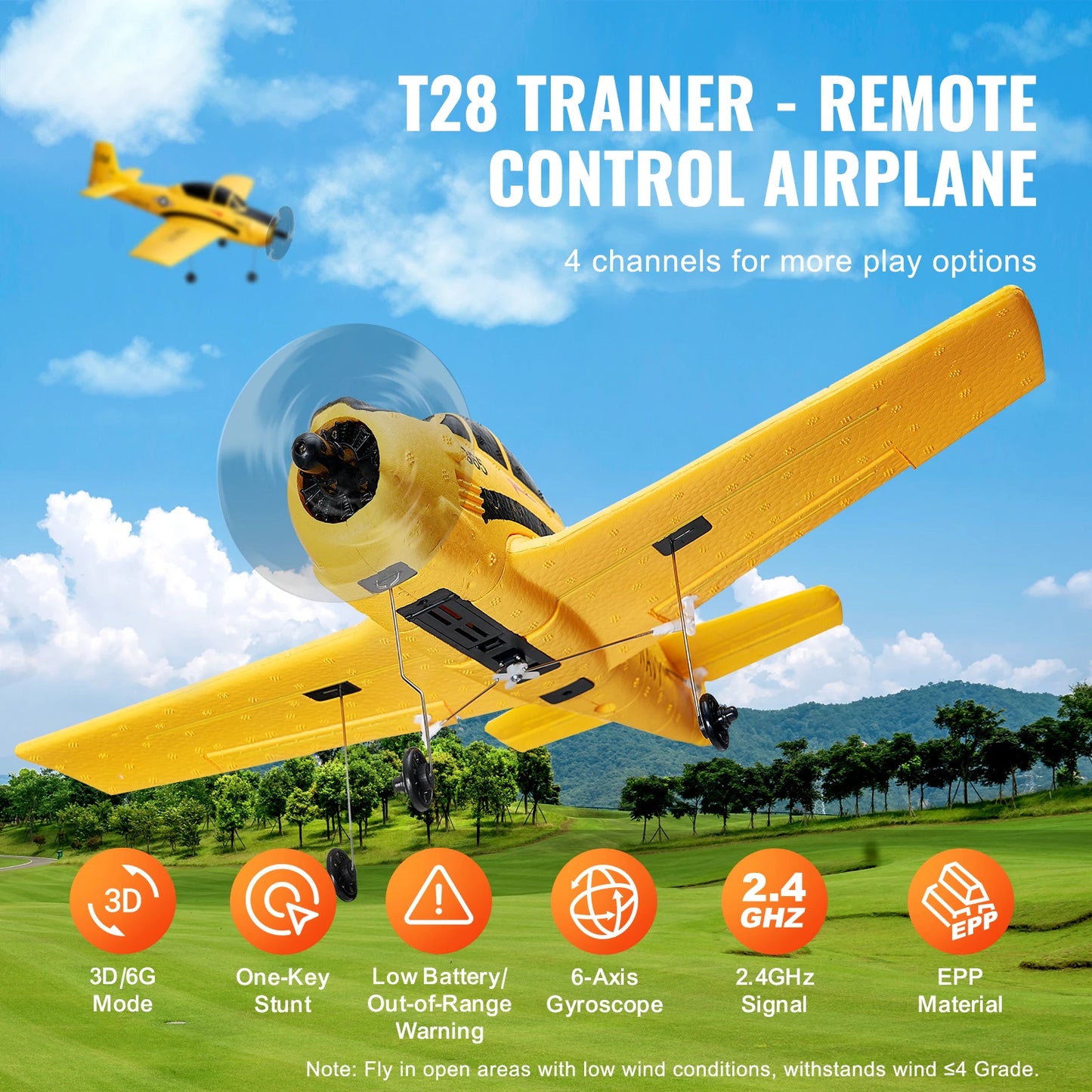 SucceBuy RC Plane 2.4G 4CH Remote Control Aircraft Toy