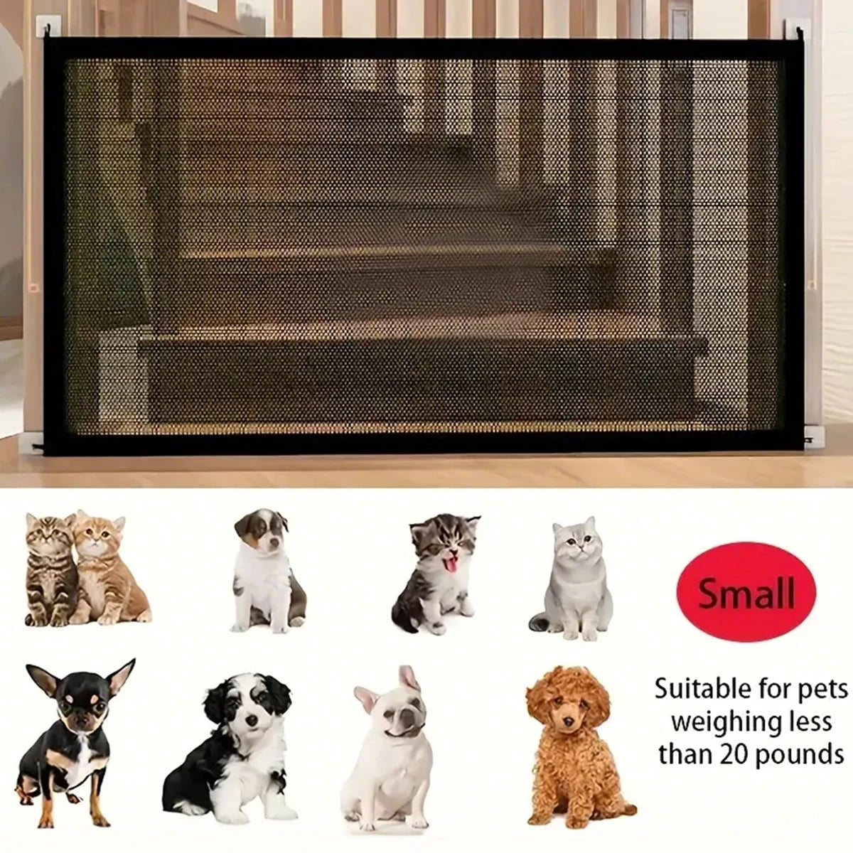 Pet Dog Barrier Fence Folding Mesh Playpen Safe Space