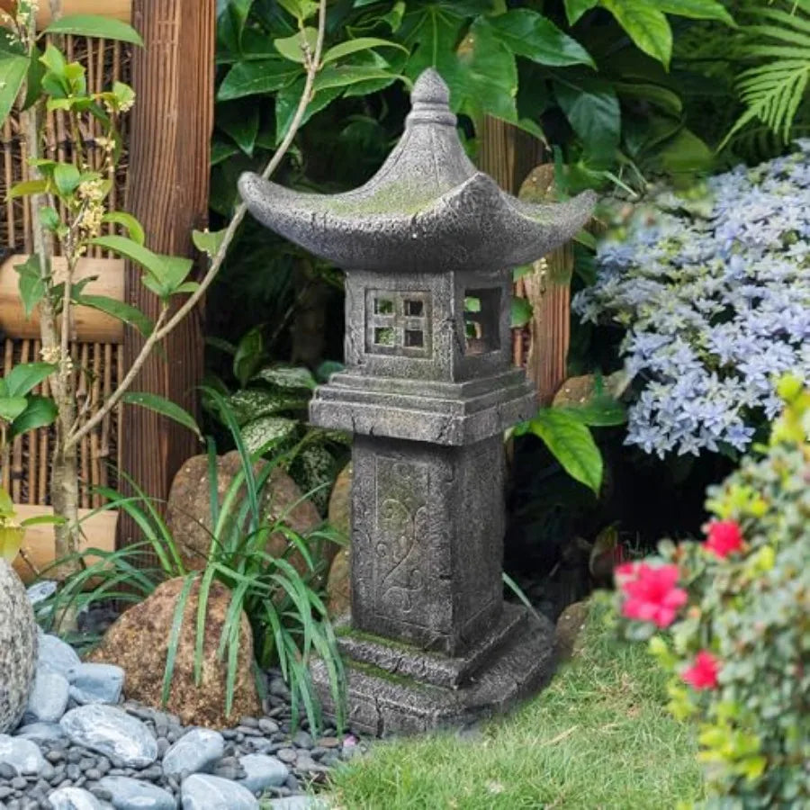 SHXI Solar Powered Pagoda Lamp For Outdoor Garden Pathway
