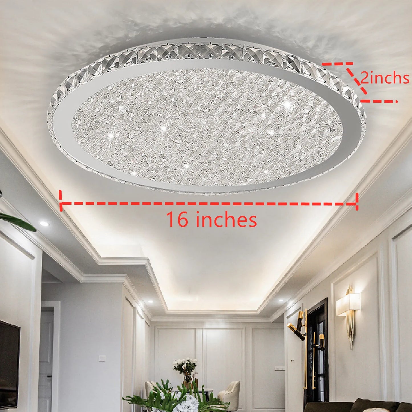 LOYALHEARTDY Modern Crystal LED Ceiling Light Pendant