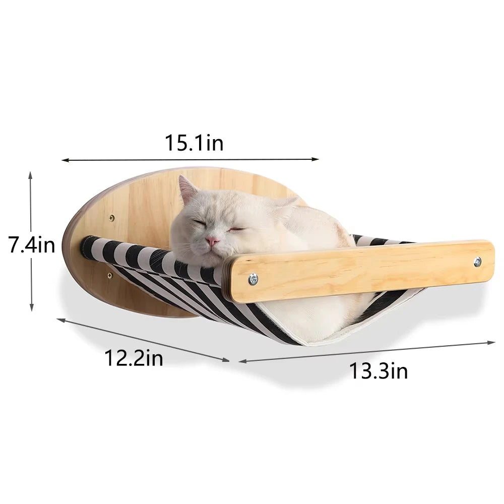 Cat Wall Mounted Climbing Shelf With Sisal Scratching Post