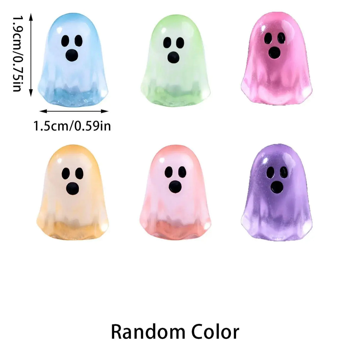 Luminous Resin Ghost Figurines Glowing Halloween Decor Collectibles