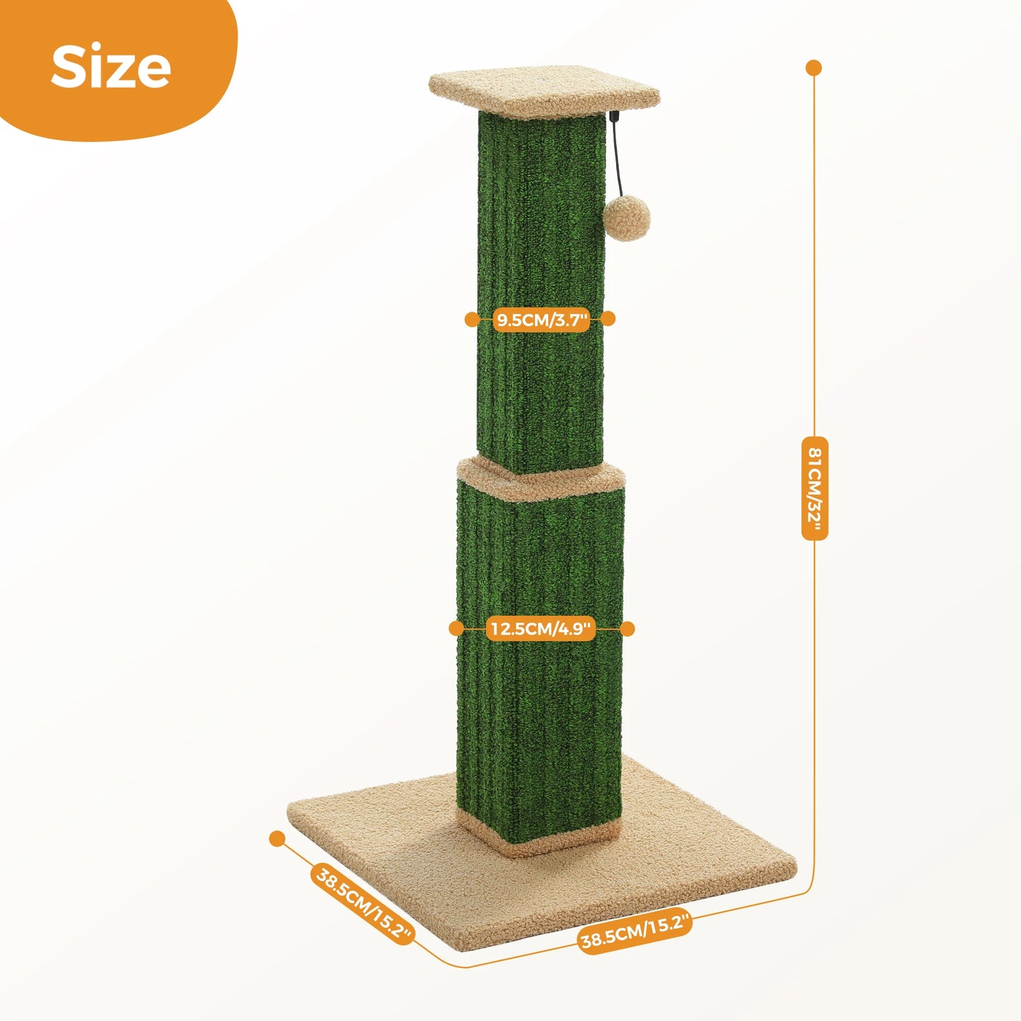 PAWZ Road Cat Scratching Post With Woven Sisal Ball