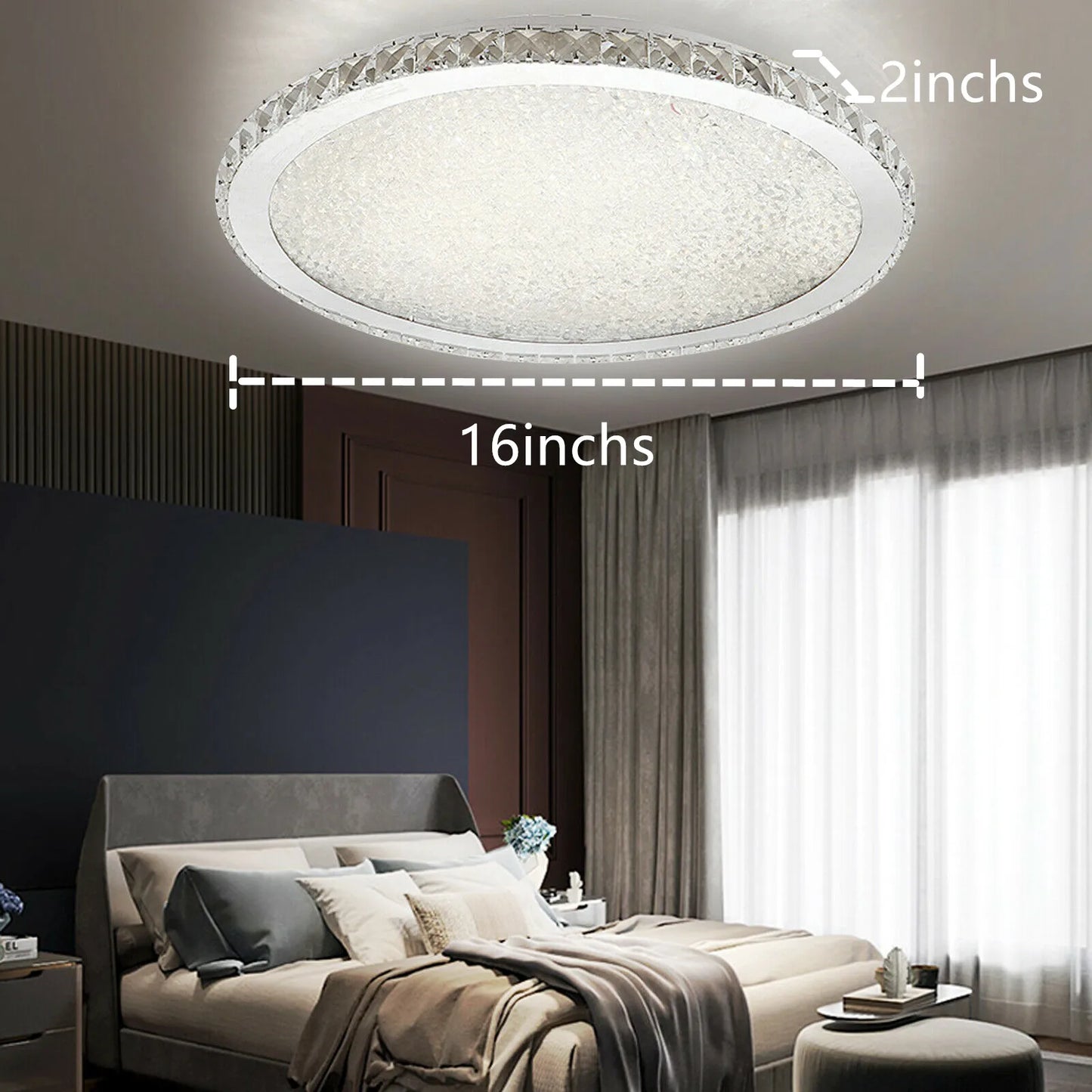 LOYALHEARTDY Modern Crystal LED Ceiling Light Pendant