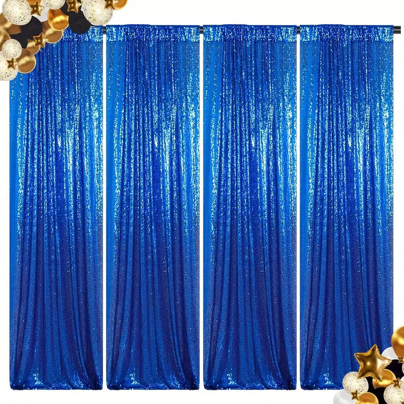Sequin Backdrop Curtains Panels for Photography and Wedding Events