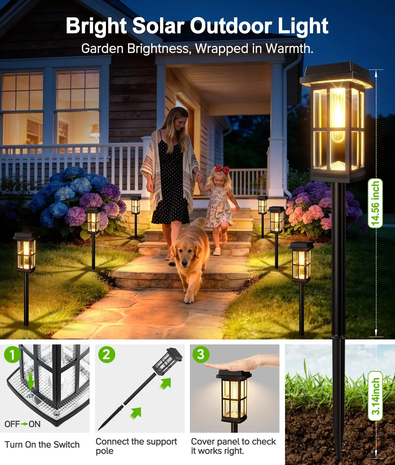 Solar Pathway Lights IP65 Outdoor Landscape Lighting