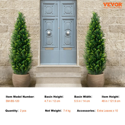 NONECN SucceBuy Cedar Topiary Artificial Tree Outdoor Decor