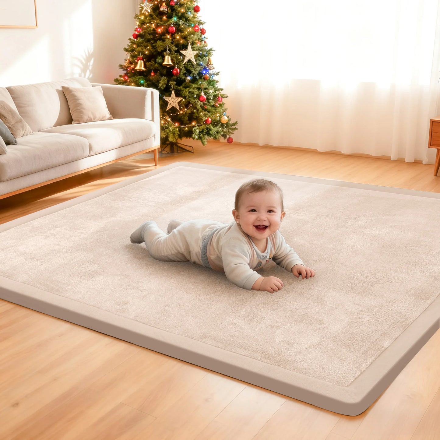 Huloo Sleep Non Slip Baby Play Rug Memory Foam Mat