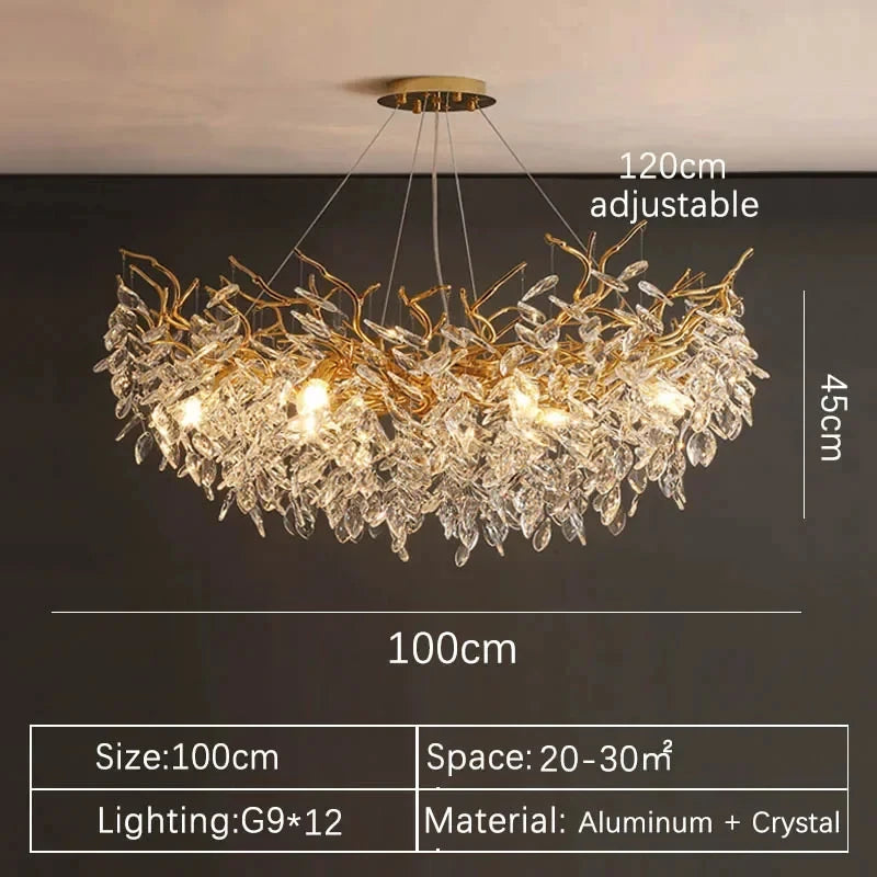 Normichy Luxury Crystal LED Chandeliers For Living And Dining