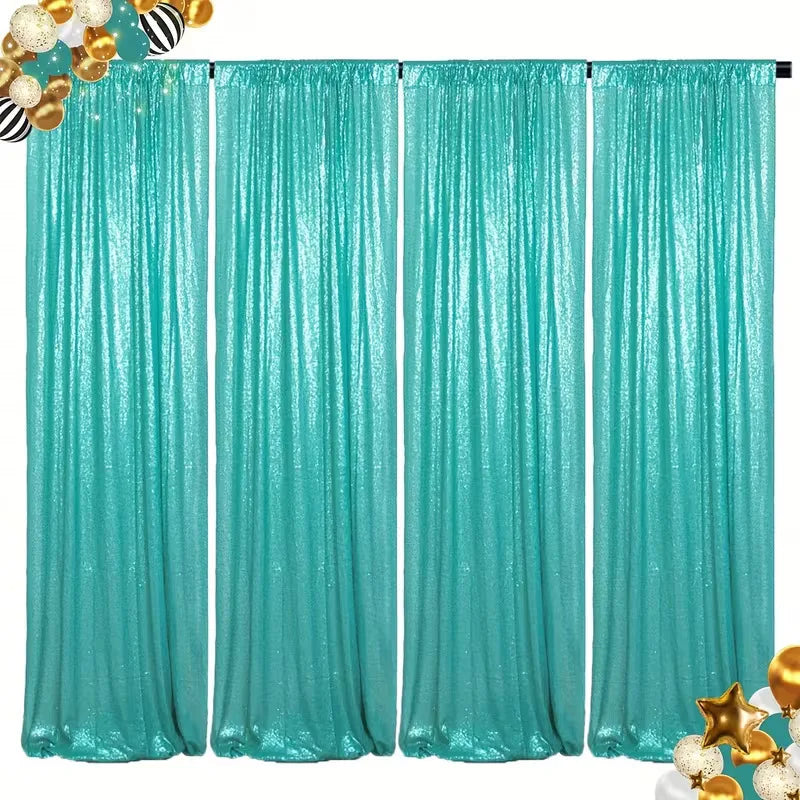 Sequin Backdrop Curtains Panels for Photography and Wedding Events