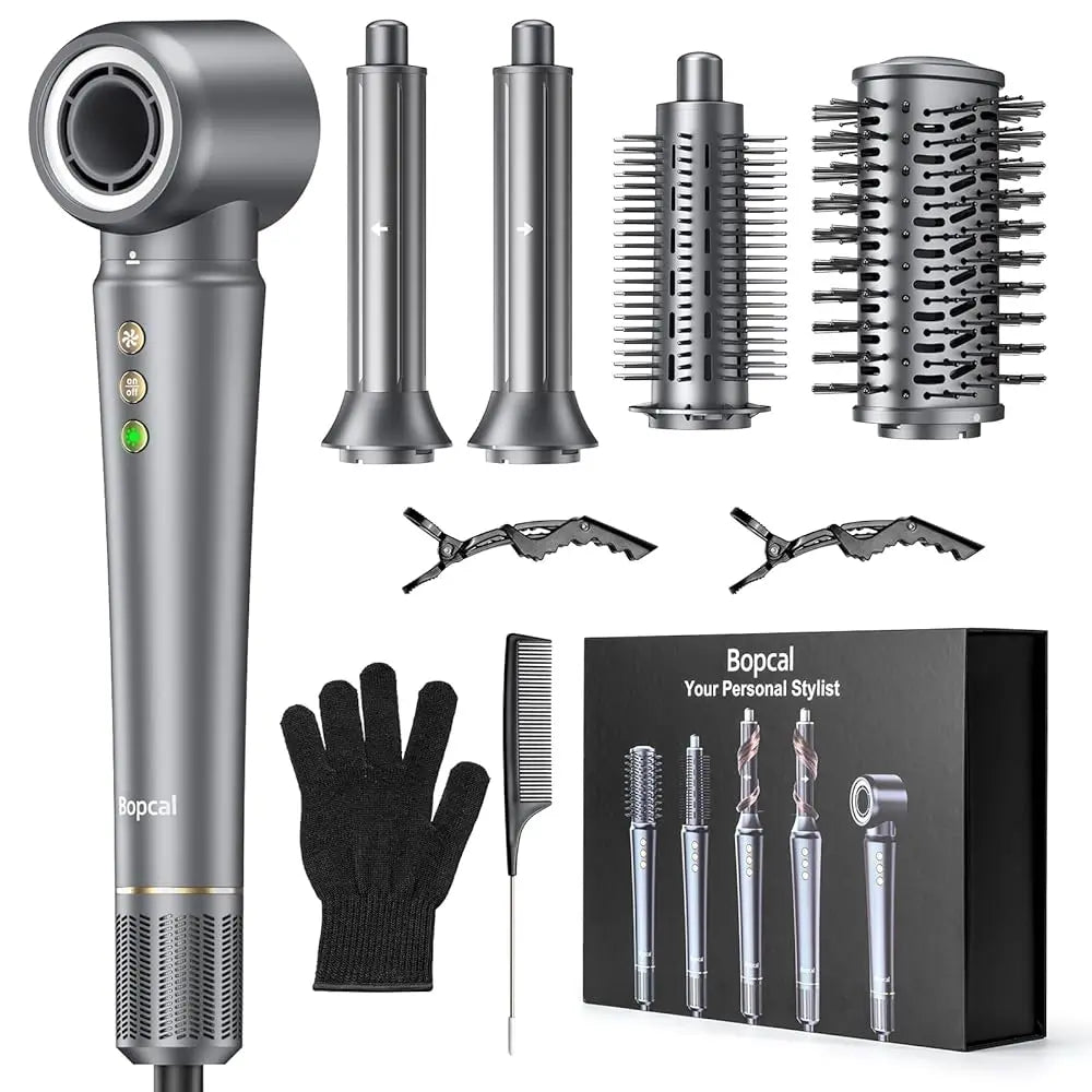 BOPCAL 5in1 Hair Styler with 1200W Dryer and Travel Bag