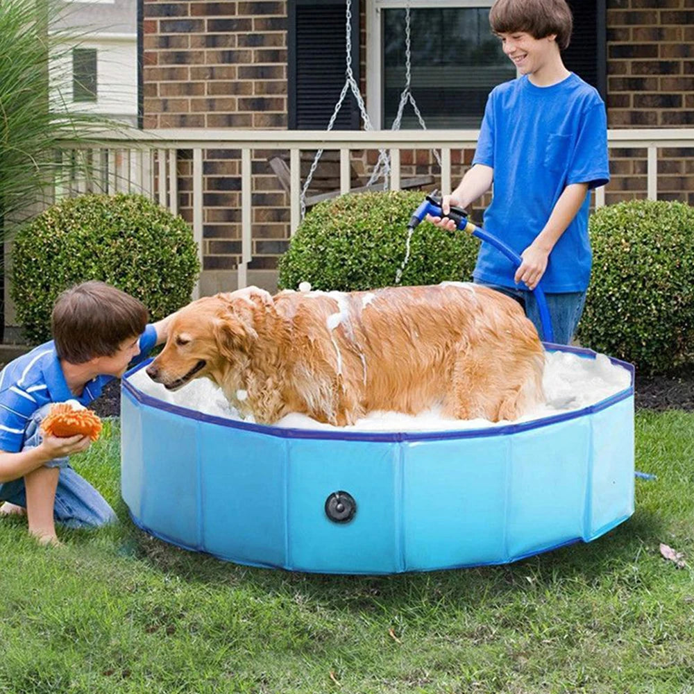 PETRAVEL Dog Pool Portable Bath Tub for Large Dogs