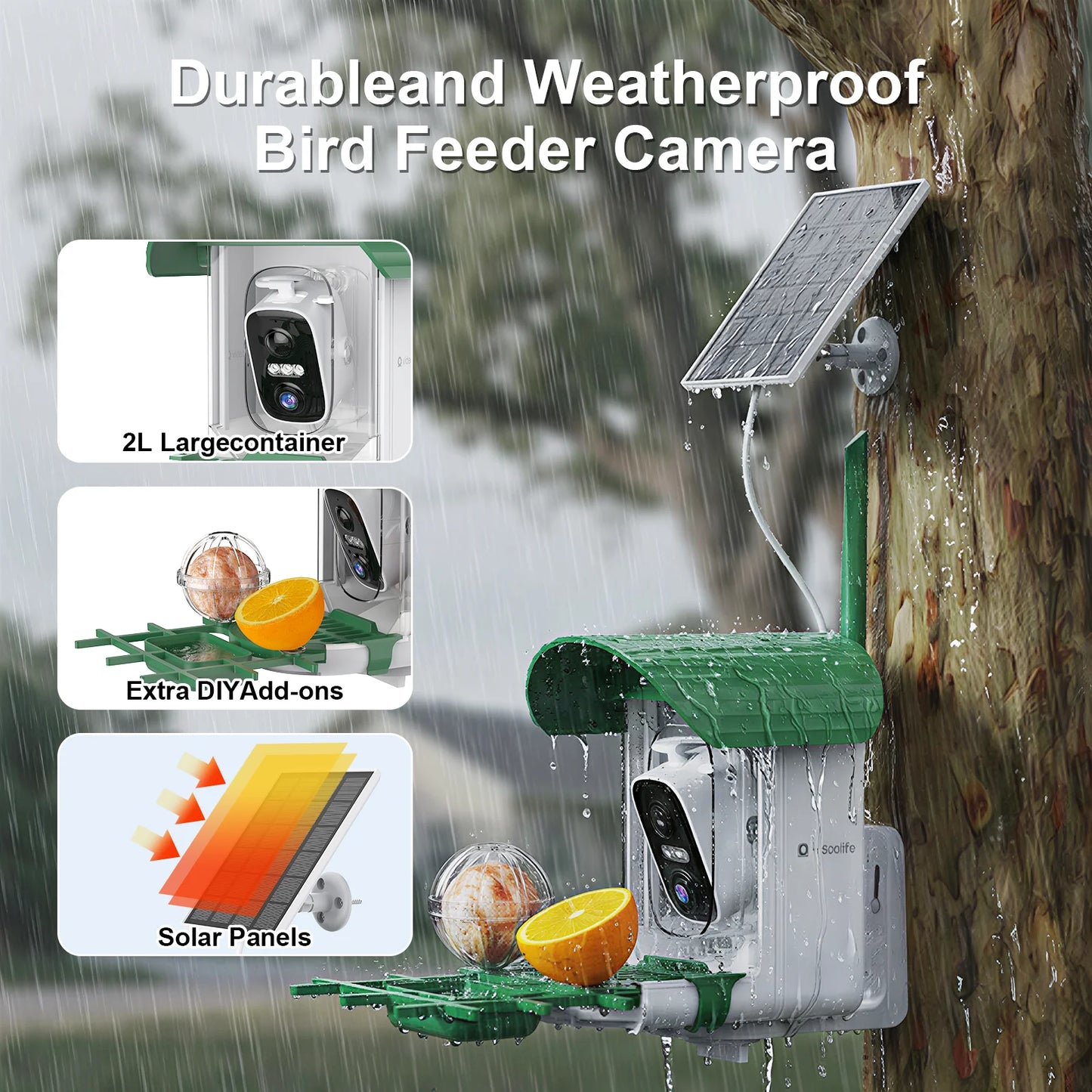 Videolife Smart Bird Feeder With Camera AI Recognition
