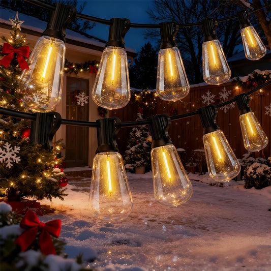 MIMIRG Outdoor LED String Lights Waterproof Dimmable Patio