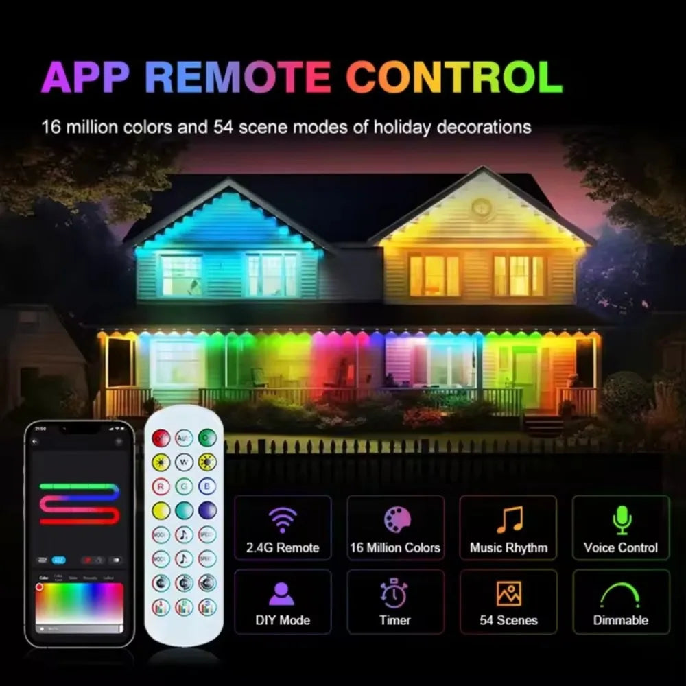 MIMIRGB IP67 Waterproof Outdoor LED String Lights With App Control