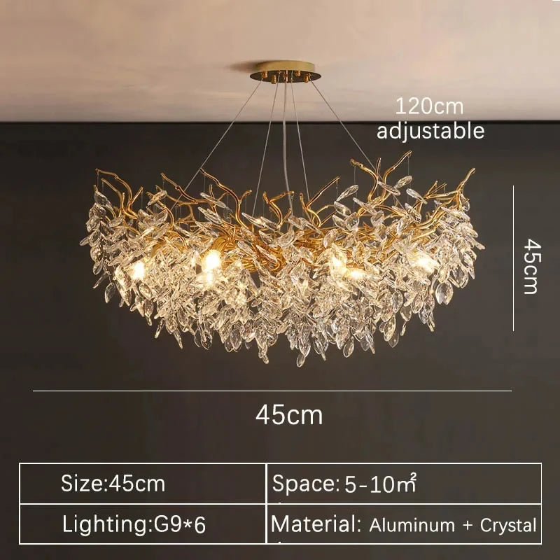 Normichy Luxury Crystal LED Chandeliers For Living And Dining