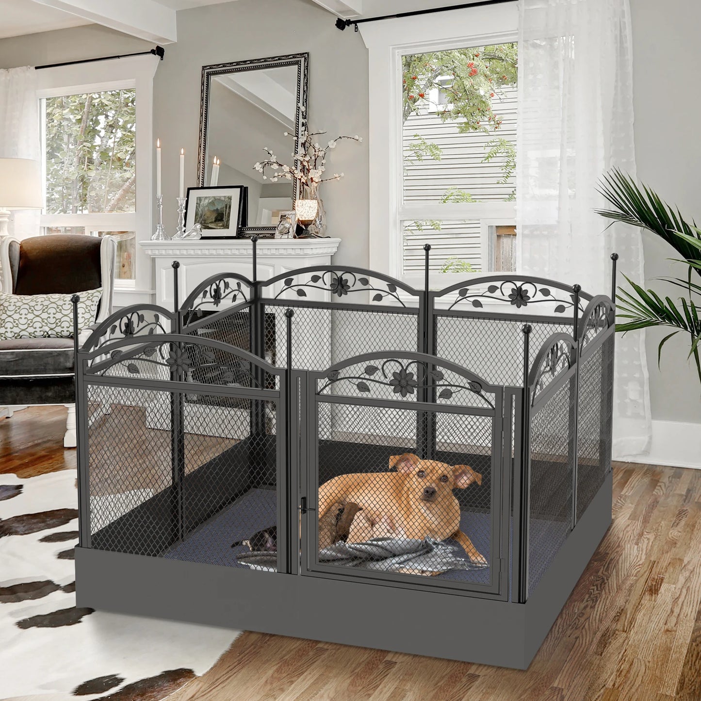 BINGOPAW Dog Playpen Fence Detachable Exercise Pen for Pets