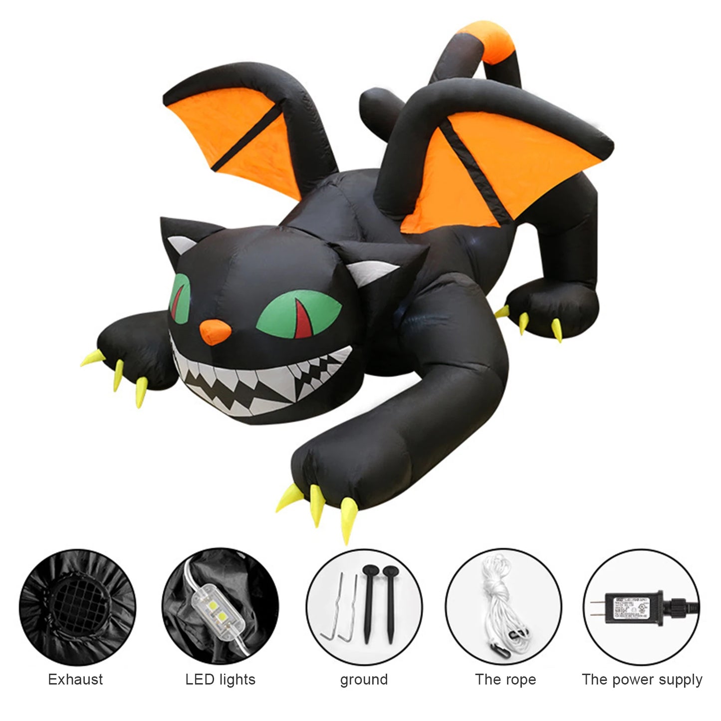 Halloween Inflatable Outdoor Decor With Built-In LED Light