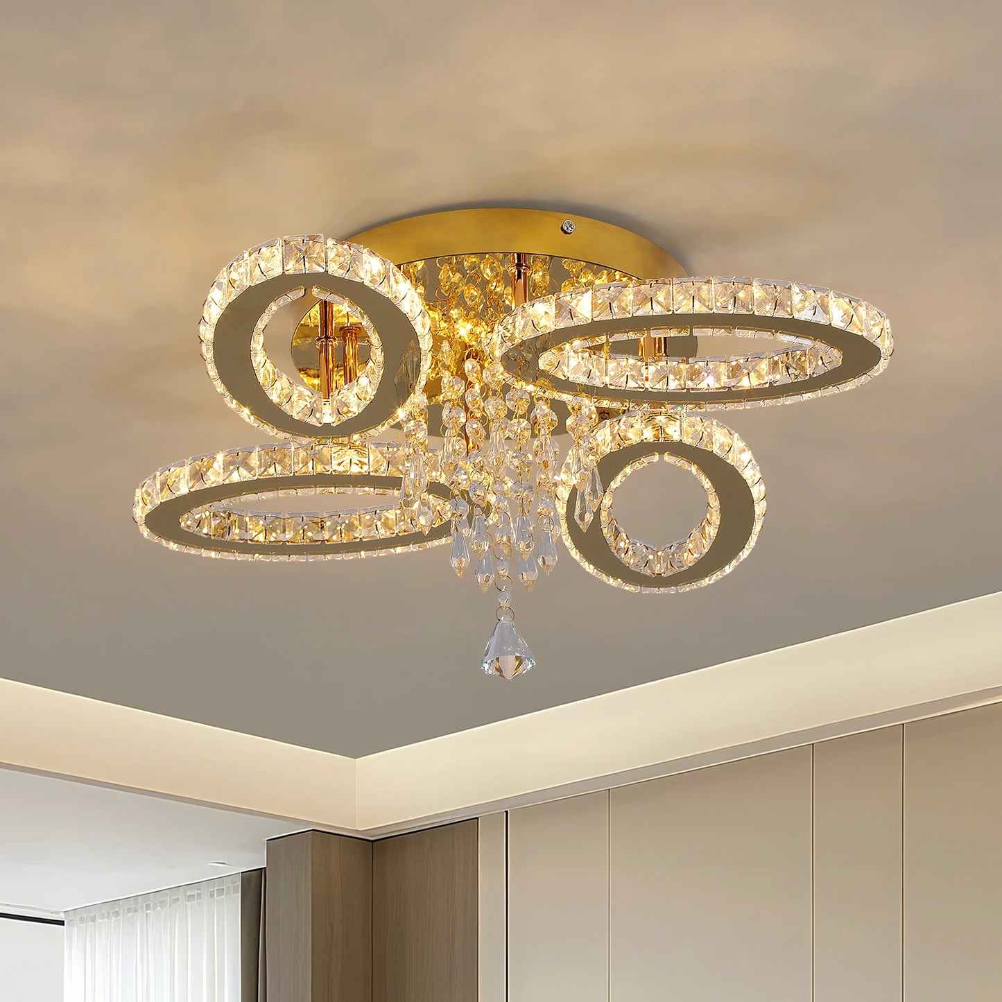 Vetrulus Crystal Chandelier Ceiling Light