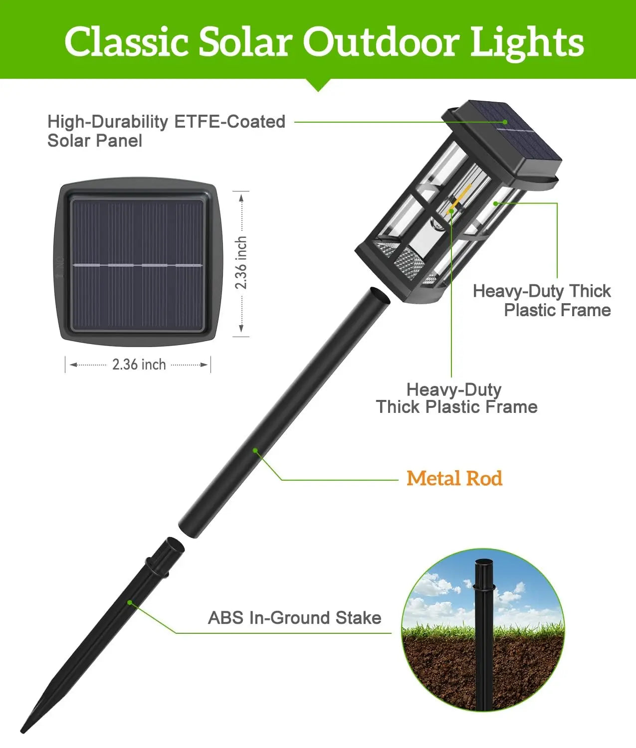 Solar Pathway Lights IP65 Outdoor Landscape Lighting