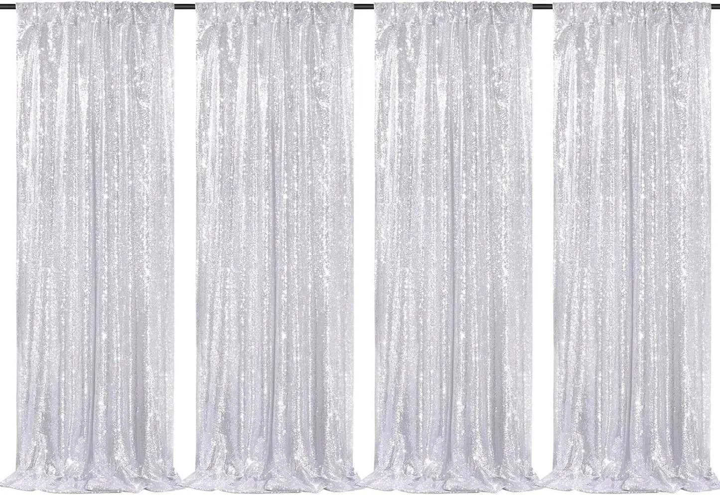Sequin Backdrop Curtains Panels for Photography and Wedding Events