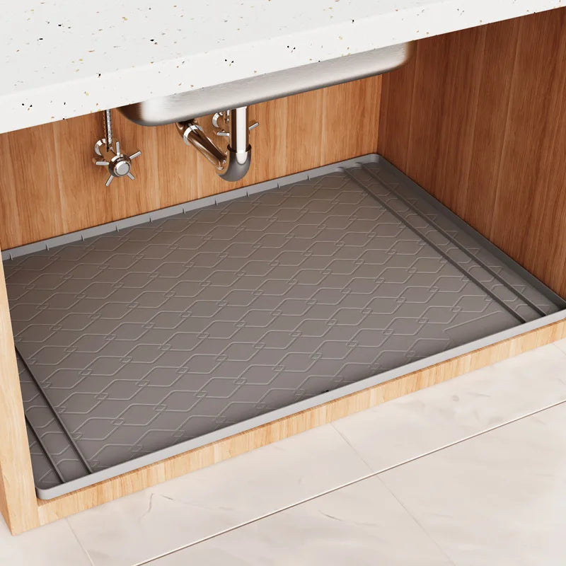 Leeseph Silicone Under Sink Mat Waterproof For Kitchen And Cabinet Protection
