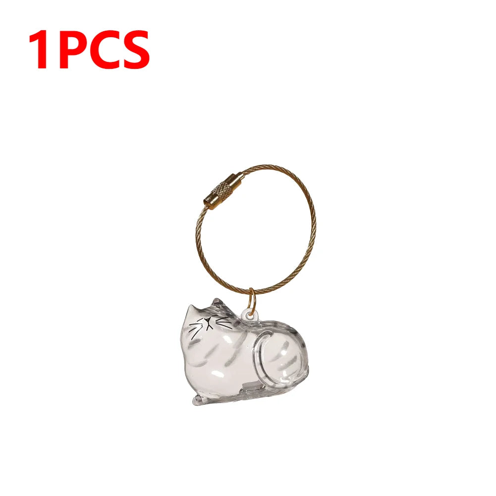 APWIKOGER Cat Keychain DIY Pendant Hair Storage Box