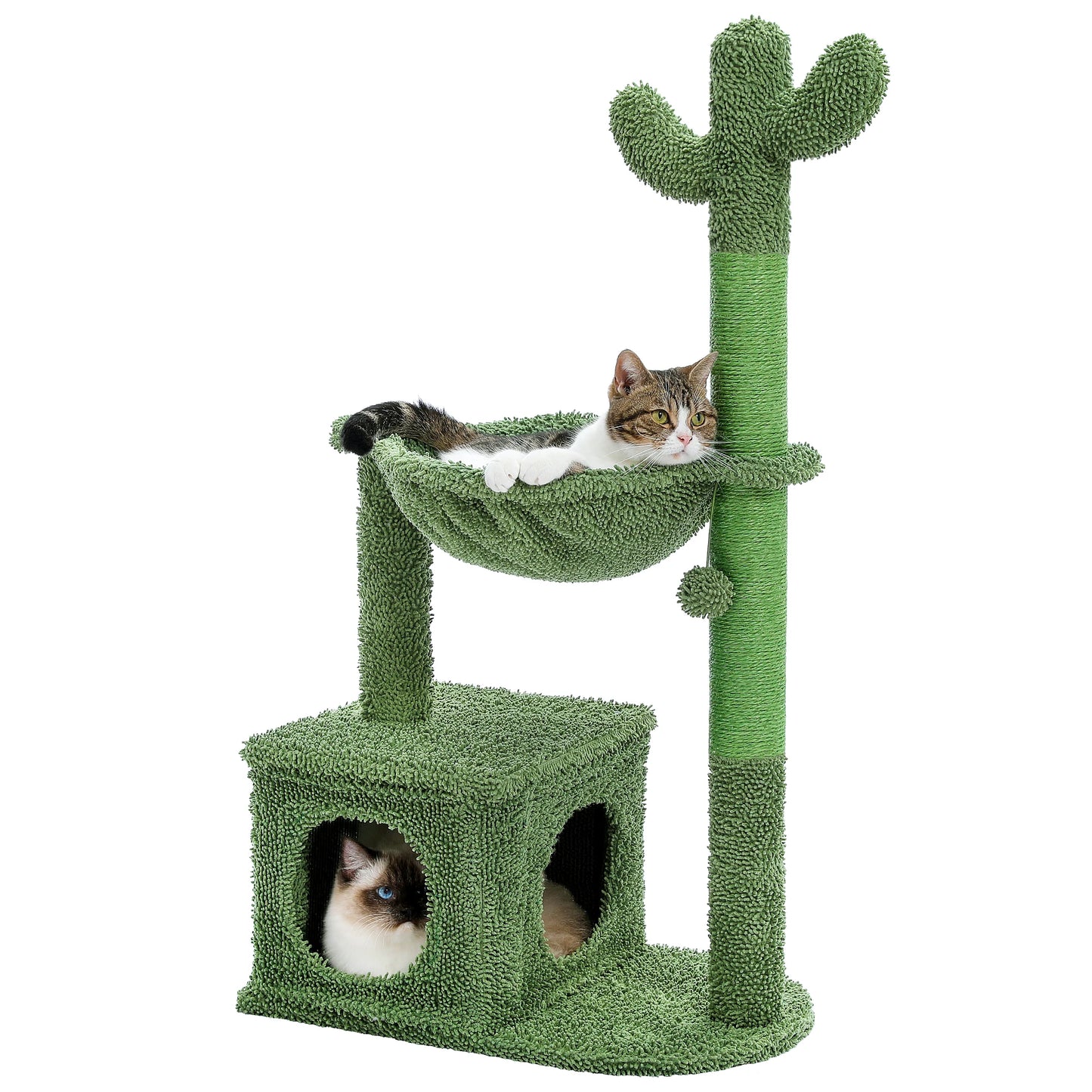 PEQULTI Cat Tree With Condo And Hammock For Indoor Cats