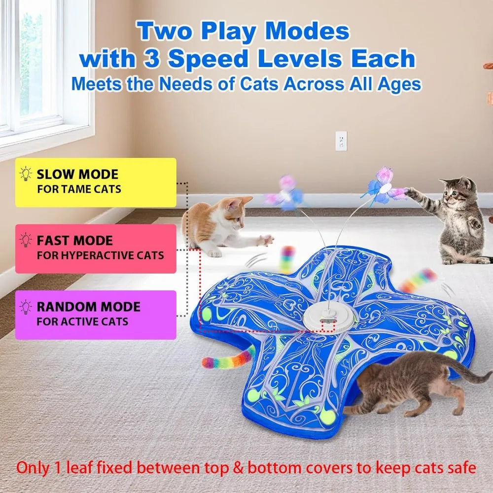 NBVCX Rechargeable Touch Activated Hide And Seek Cat Toy Fluttering