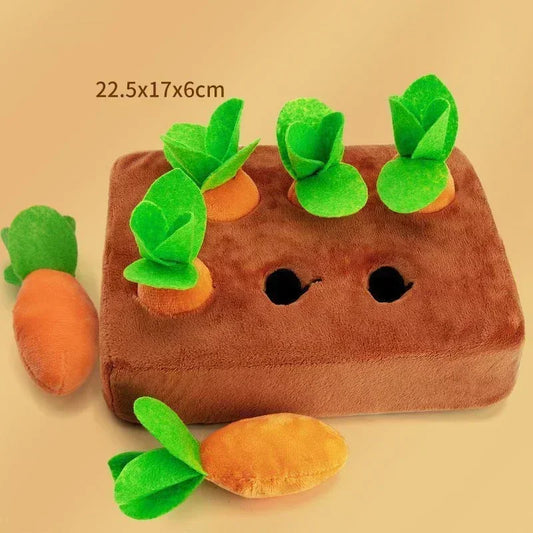 Innovative Snuffle Mat Dog Toy Plush Carrot Interactive Vegetable Field