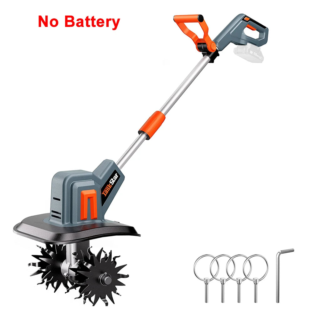 TaskStar Electric Cultivator For Makita 18V Battery Rotary Tiller