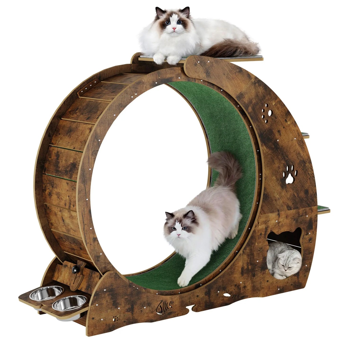 HiMISS 6-In-1 Cat Treadmill Exercise Wheel For Cats