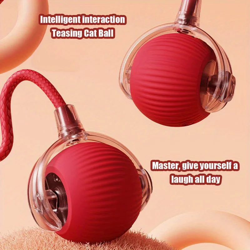 Automatic Interactive Cat Ball Toy Rechargeable Smart Rolling Ball