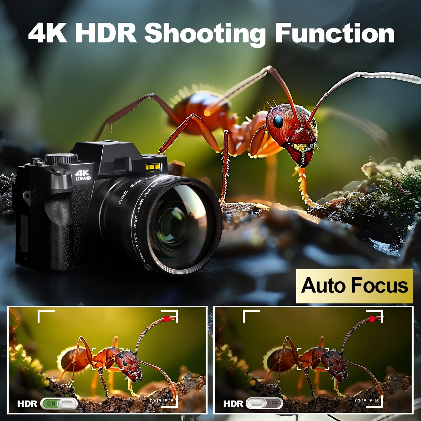 NBD 48MP Digital Camera With 4K Autofocus WiFi App Control