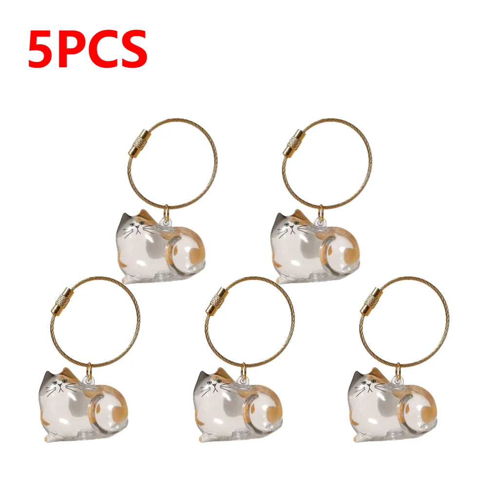 APWIKOGER Cat Keychain DIY Pendant Hair Storage Box