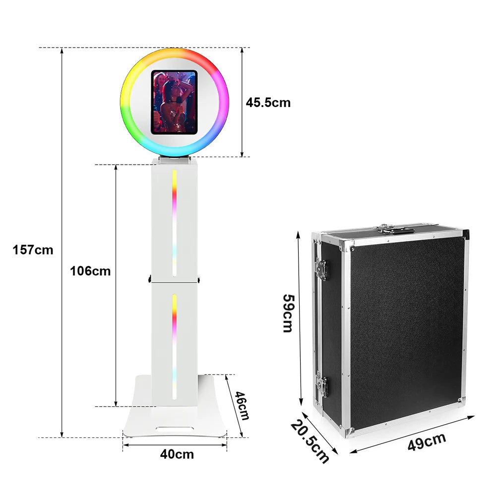Portable LED Ring Light With iPad Stand For Photo Booth