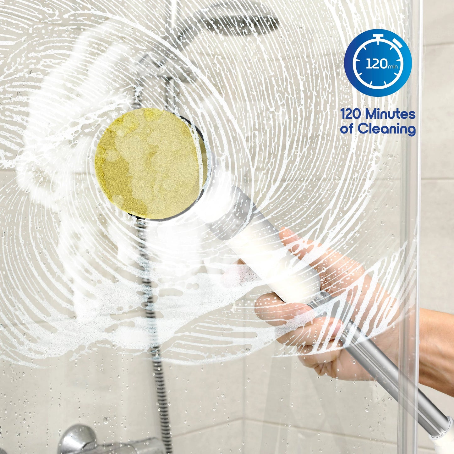 Blossom Electric Spin Scrubber With 9 Attachments For Bathroom Kitchen Cleaning