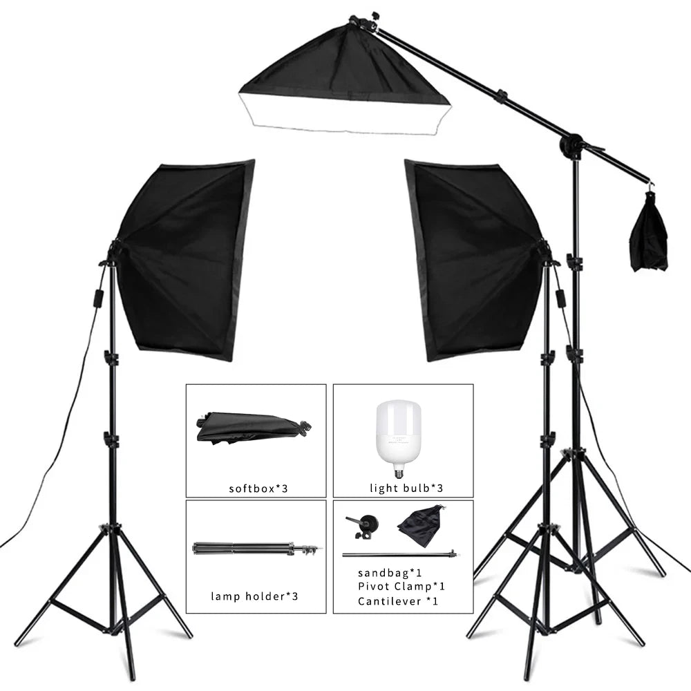SH Professional Softbox Lighting Kit For Photography Studio