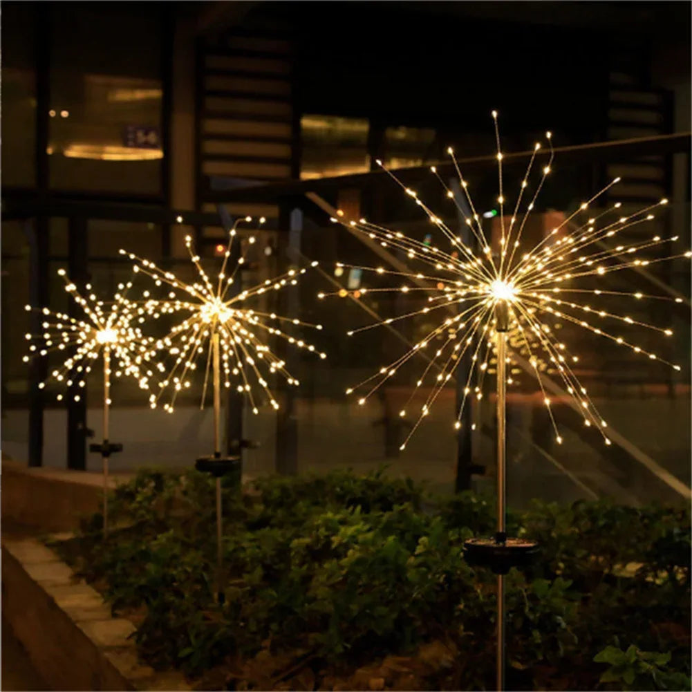 Solar Fireworks Light LED Fairy String Lights For Outdoors