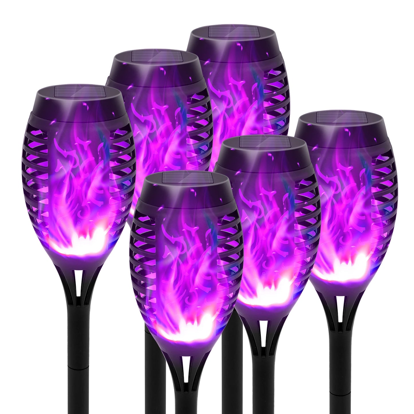 Solar Flame Torch Lights Outdoor Decoration Flickering LED Path