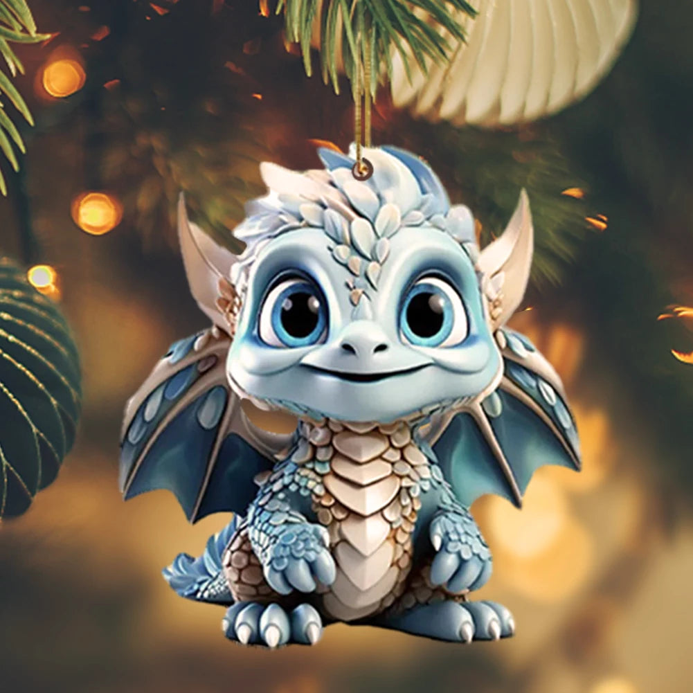 Shunmaii Christmas Dragon Acrylic Hanging Tree Ornaments