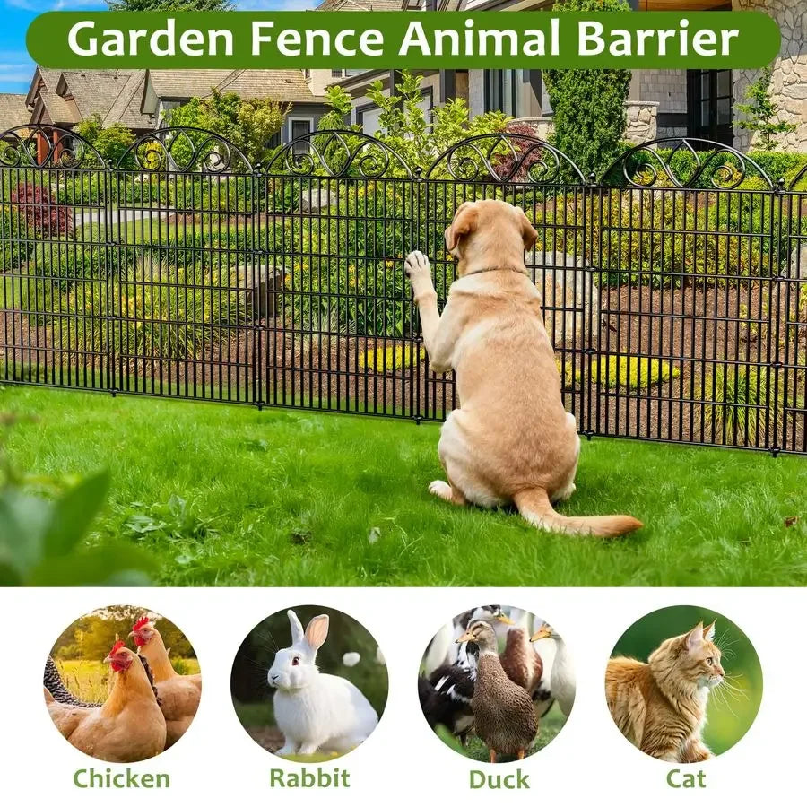 XMSJ NoDig Tall Garden Fence For Pets And Yard