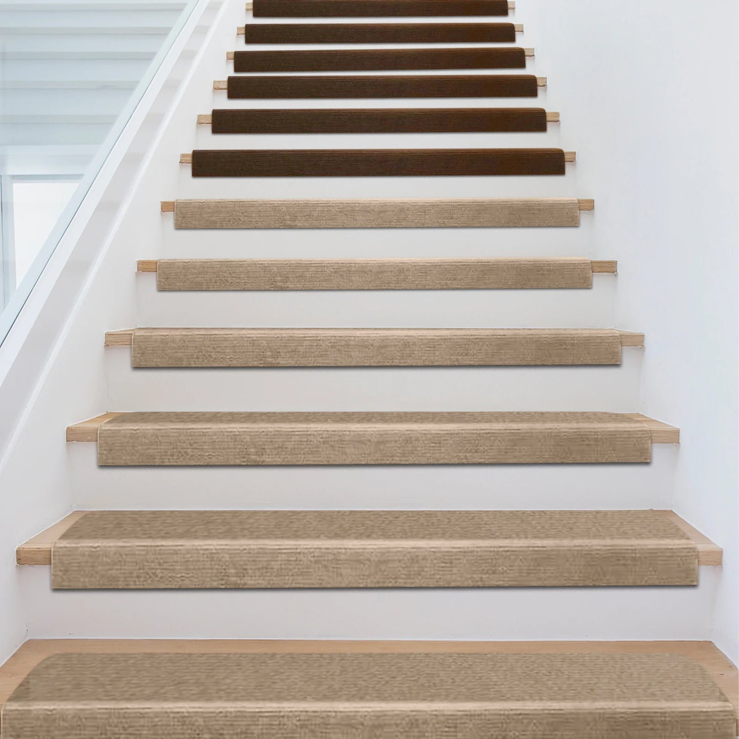 Non Slip Carpet Stair Treads 13 Pieces Indoor Safety Covers