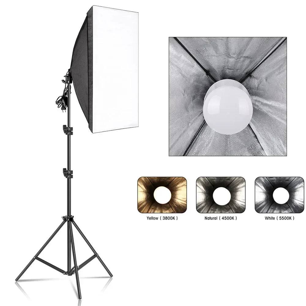 SH Professional Softbox Lighting Kit For Photography Studio