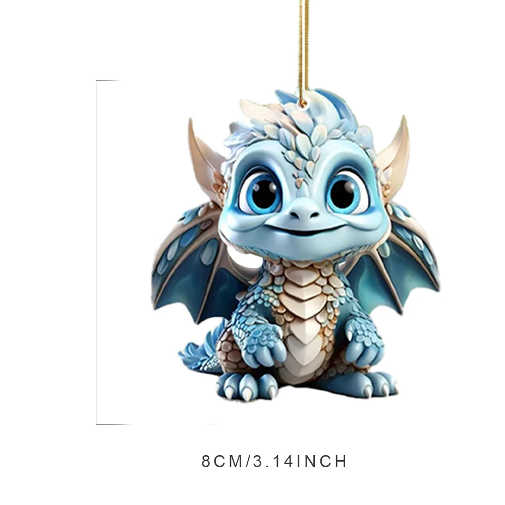 Shunmaii Christmas Dragon Acrylic Hanging Tree Ornaments